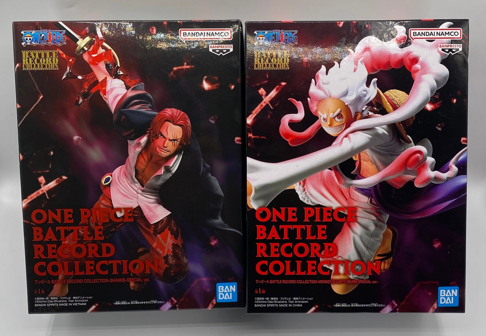 Lot of 2: One Piece Battle Record Collection Figures - Shanks & Monkey D. Luffy Gear 5 (Special Ver. (1 of 2)
