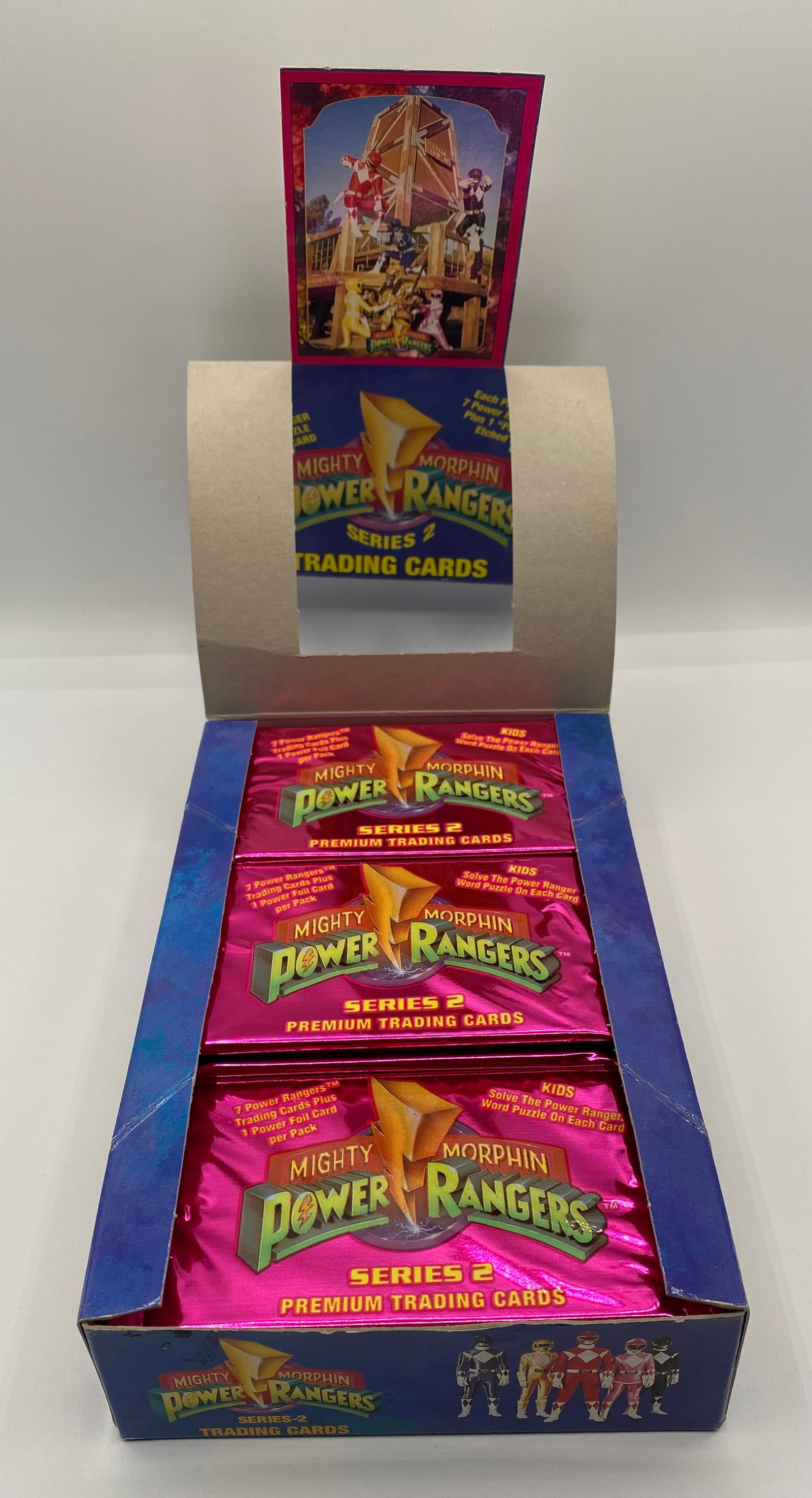 Vintage Mighty Morphin Power Rangers Series 2 Premium Trading Card Display Box (1 of 2)