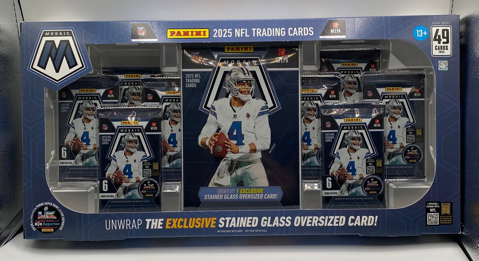 2025 Panini Mosaic NFL Football Trading Card Box - 49 Cards Total Sealed (1 of 1)