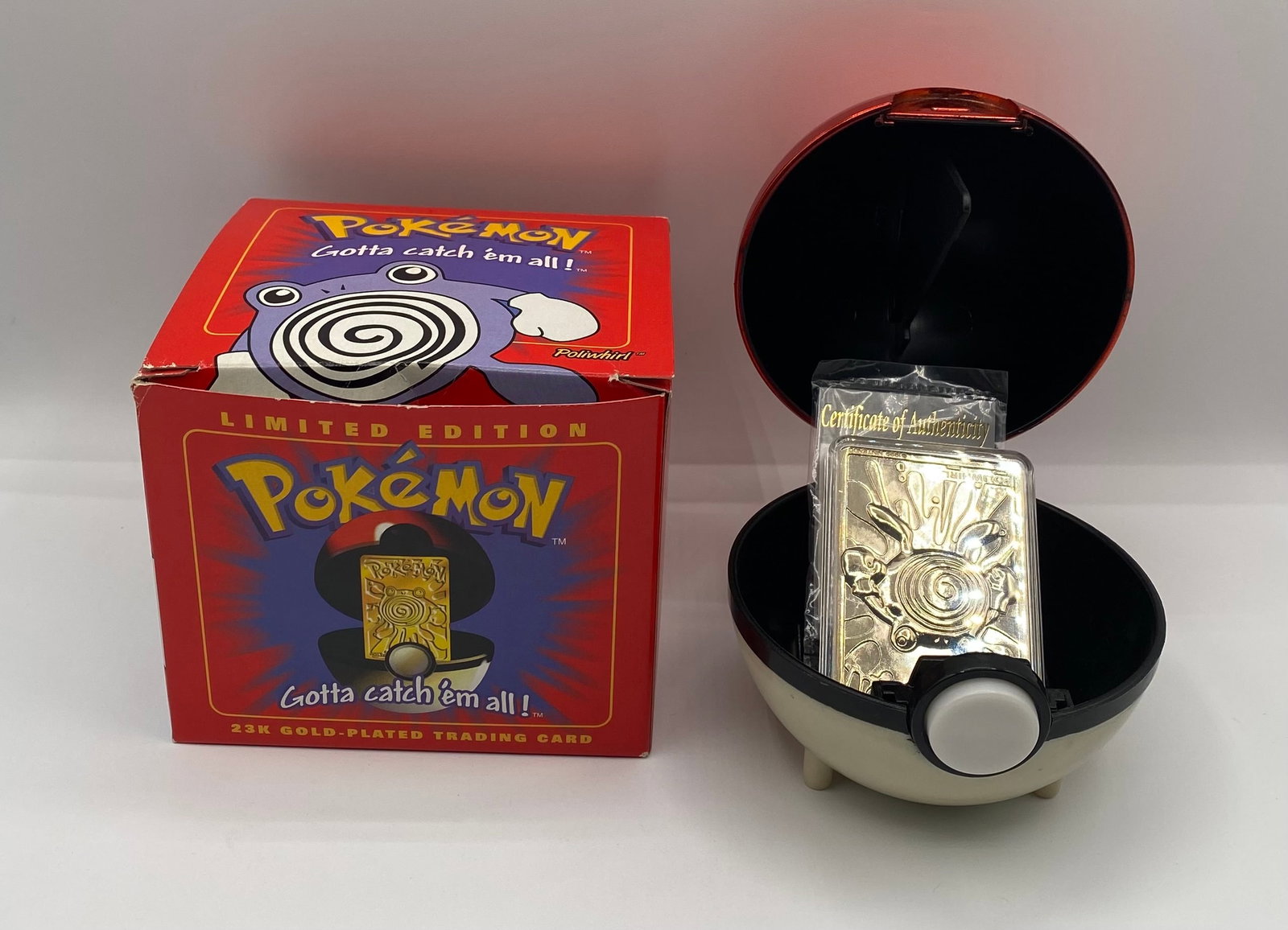 1999 Pokémon Burger King 23K Gold-Plated Poliwhirl Card Boxed (1 of 2)