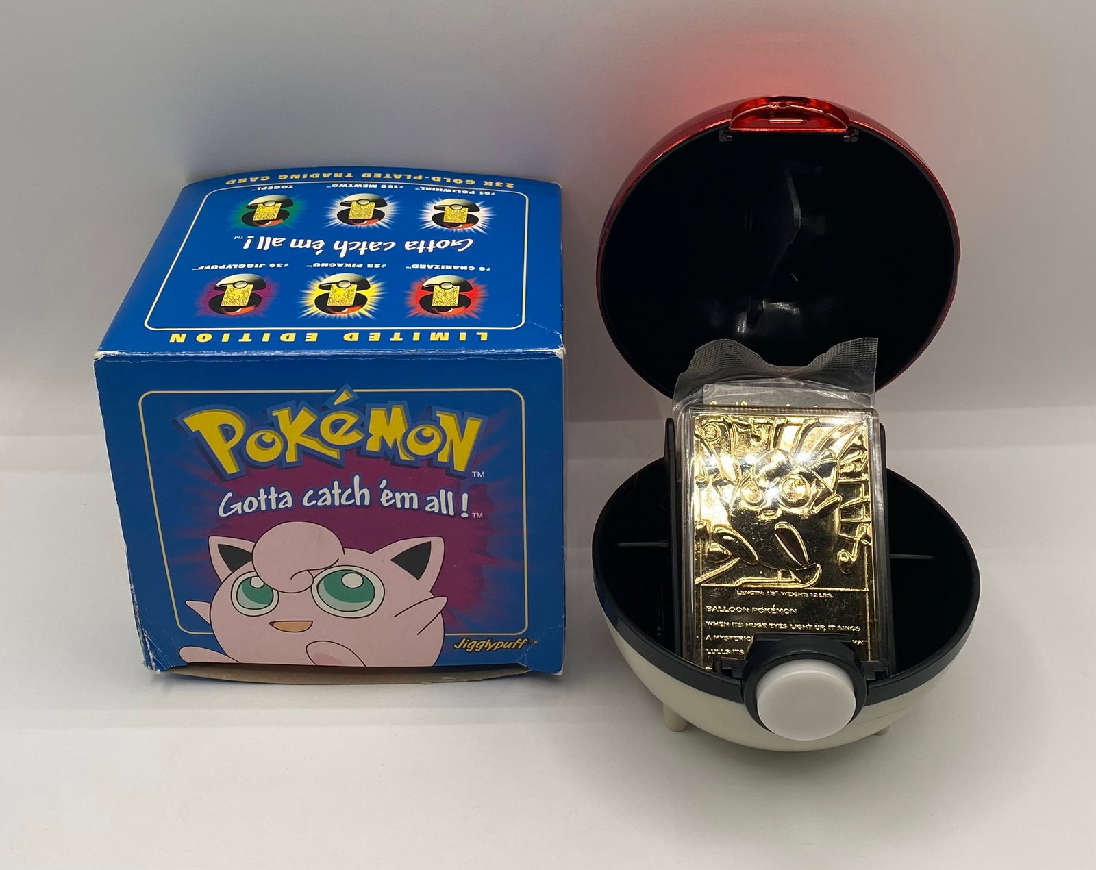1999 Pokémon Burger King 23K Gold-Plated Jigglypuff Card Boxed (1 of 2)