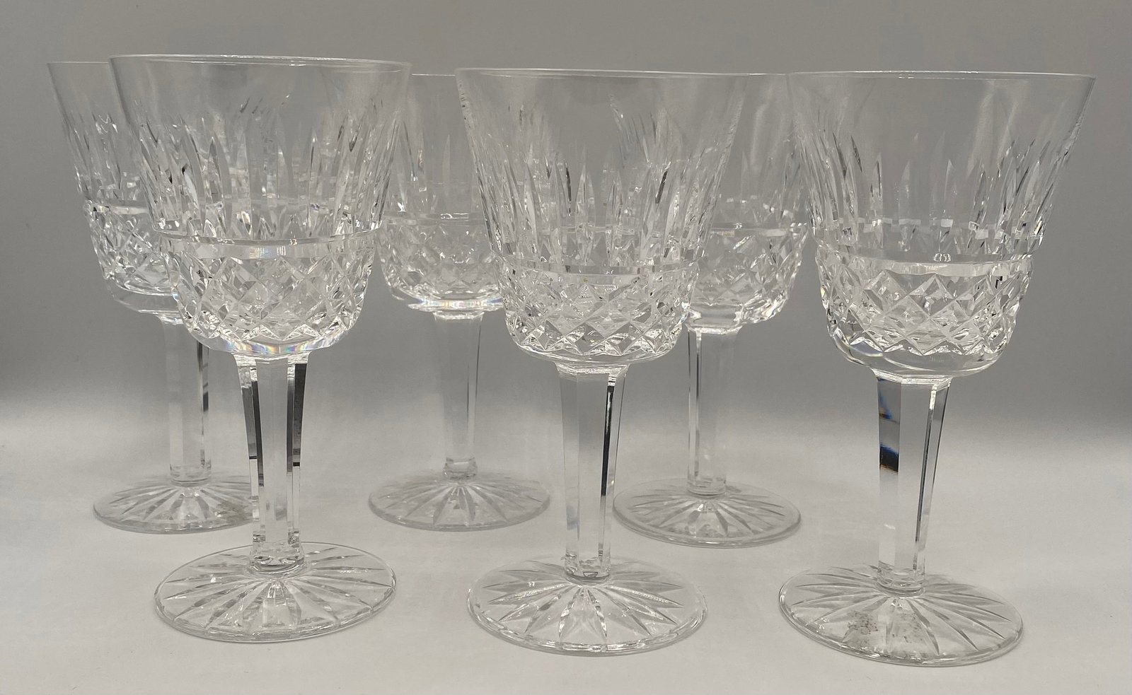 Set of 6 Vintage Waterford Crystal "Baltray" Claret Wine Glasses in Original Box (1 of 2)
