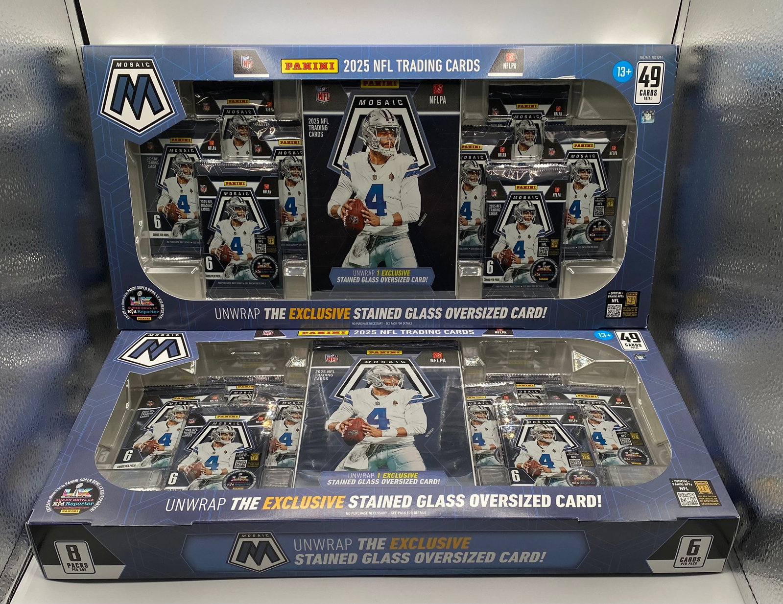 Two Panini Mosaic 2025 NFL Trading Cards Mega Boxes (1 of 2)