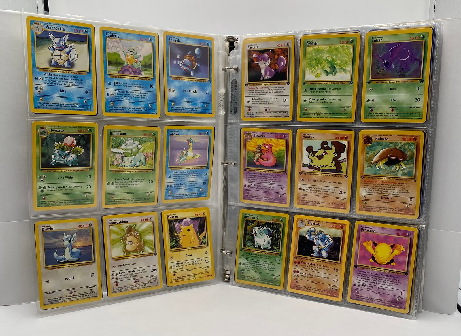 1999 1st Edition Pokemon & More Pikachu, Ivysaur, Lapras, Kangaskhan Cards Binder (1 of 6)
