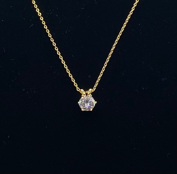 Moissanite VVS Necklace Certified (1 of 1)