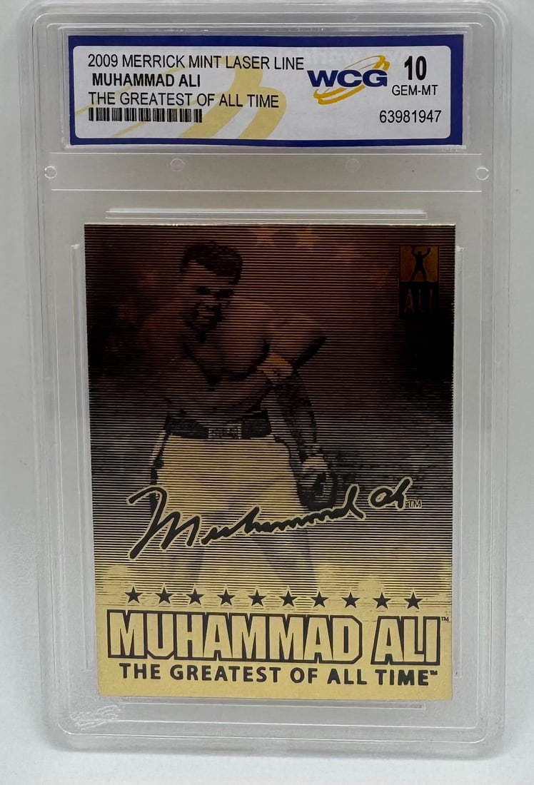 2009 Merrick Mint Laser Line Muhammad Ali WCG 10 Gem-MT Trading Card (1 of 2)