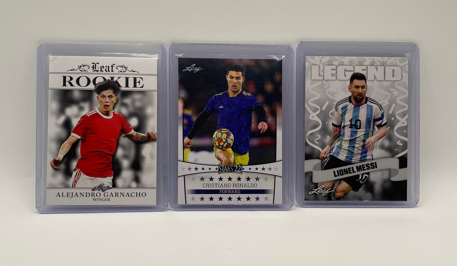Alejandro Garnacho, Cristiano Ronaldo & Lionel Messi Cards (1 of 1)