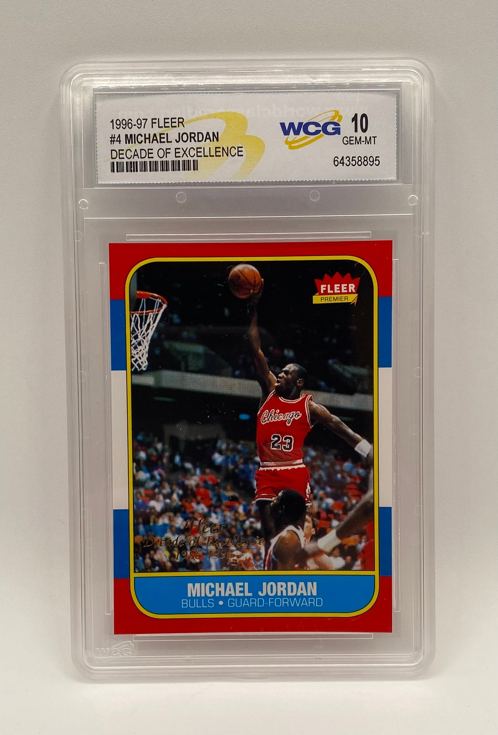 1996 Michael Jordan Decade of Excellence Card (1 of 2)