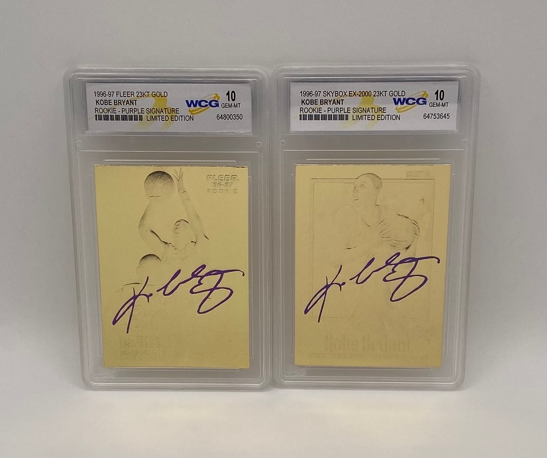 Kobe Bryant 23KT Gold Rookie Purple Signatures Cards (1 of 2)
