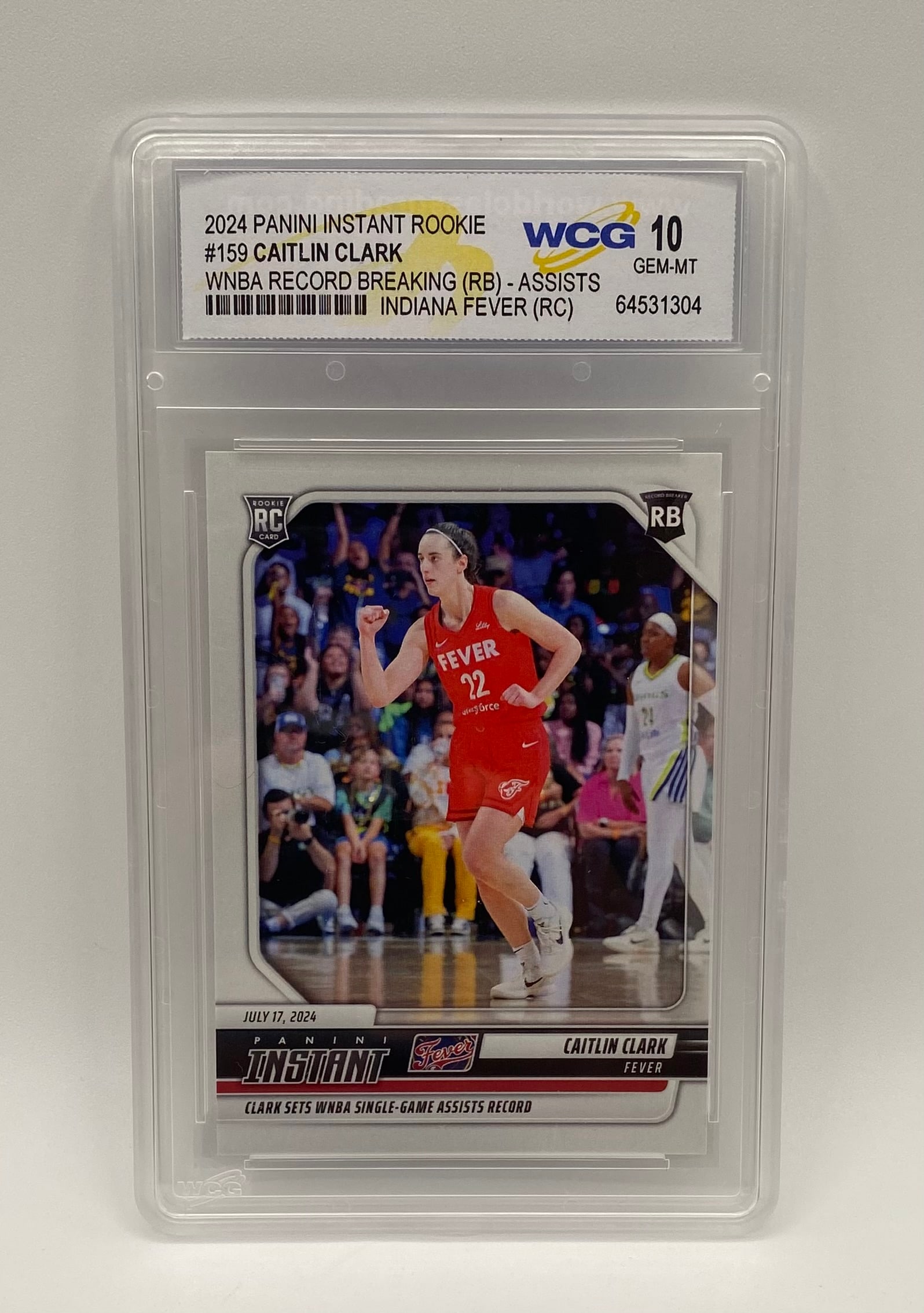 2024 Panini Instant Rookie Caitlin Clark Card: 2024 Panini Instant Rookie Caitlin Clark Mint 10