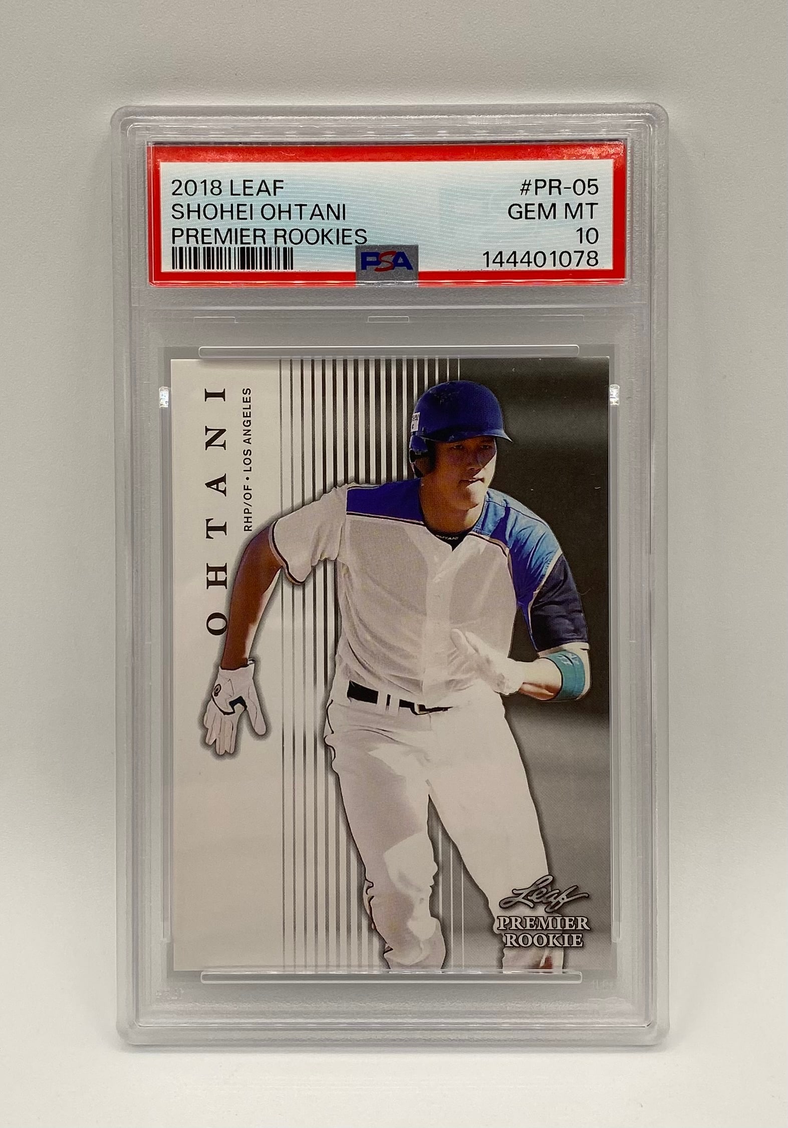 Shohei Ohtani Premier Rookie PSA 10: 2018 leaf Leaf Shohei Ohtani Premier Rookie PSA 10