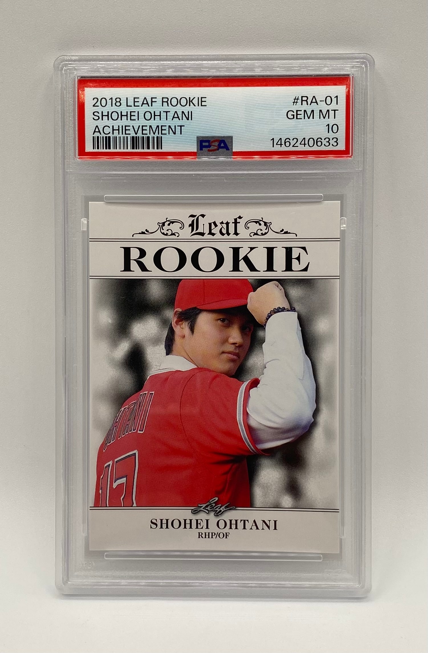 Shohei Ohtani Rookie Achievement PSA 10: 2018 leaf Leaf Shohei Ohtani Achievement Rookie PSA 10