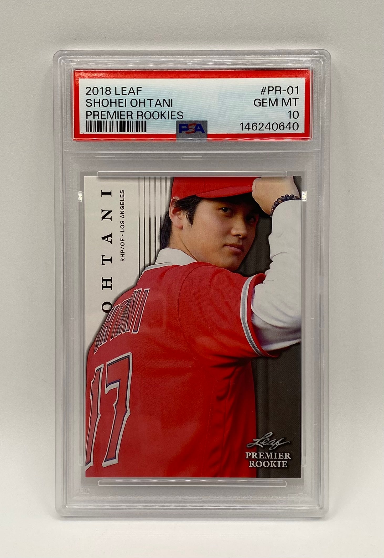 Shohei Ohtani Rookie Card PSA 10: 2018 leaf Leaf Shohei Ohtani Premier PR-01 Rookie PSA 10