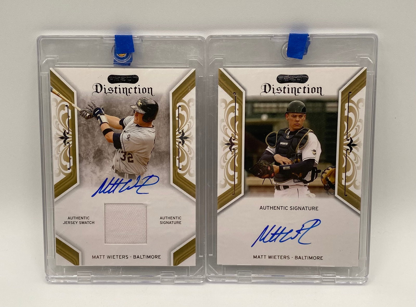 Matt Wieters Razor Distinction Autograph & Jersey Patch Card Lot (1 of 2)