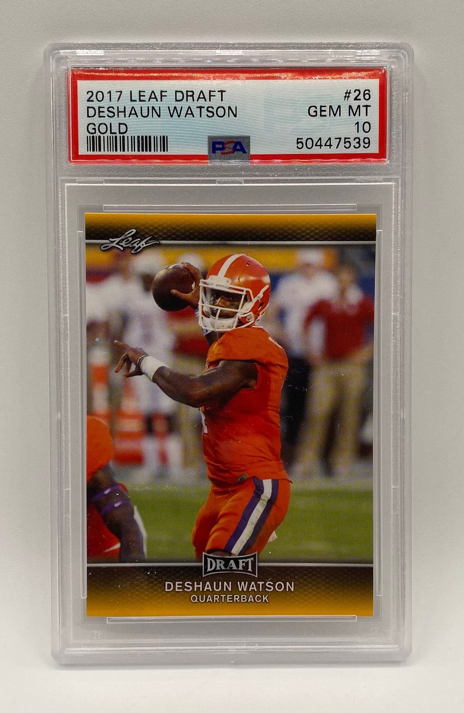 2017 Leaf Draft Deshaun Watson Gold PSA 10 (1 of 2)