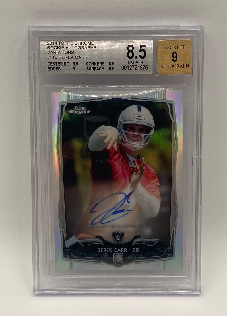 2014 Topps Chrome Rookie Autographs Derek Carr (1 of 2)
