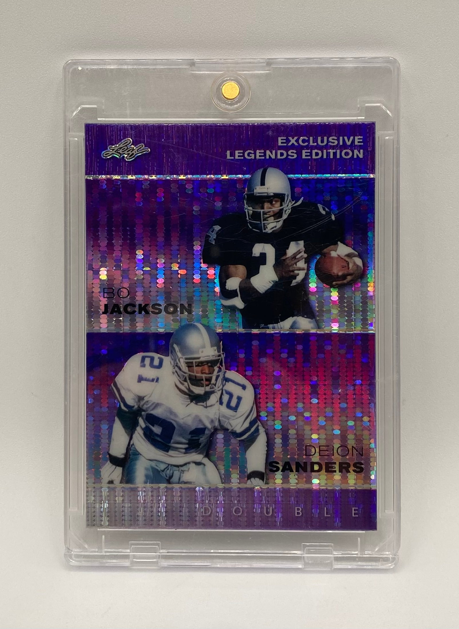 Bo Jackson & Deion Sanders Purple Holo /15 (1 of 2)
