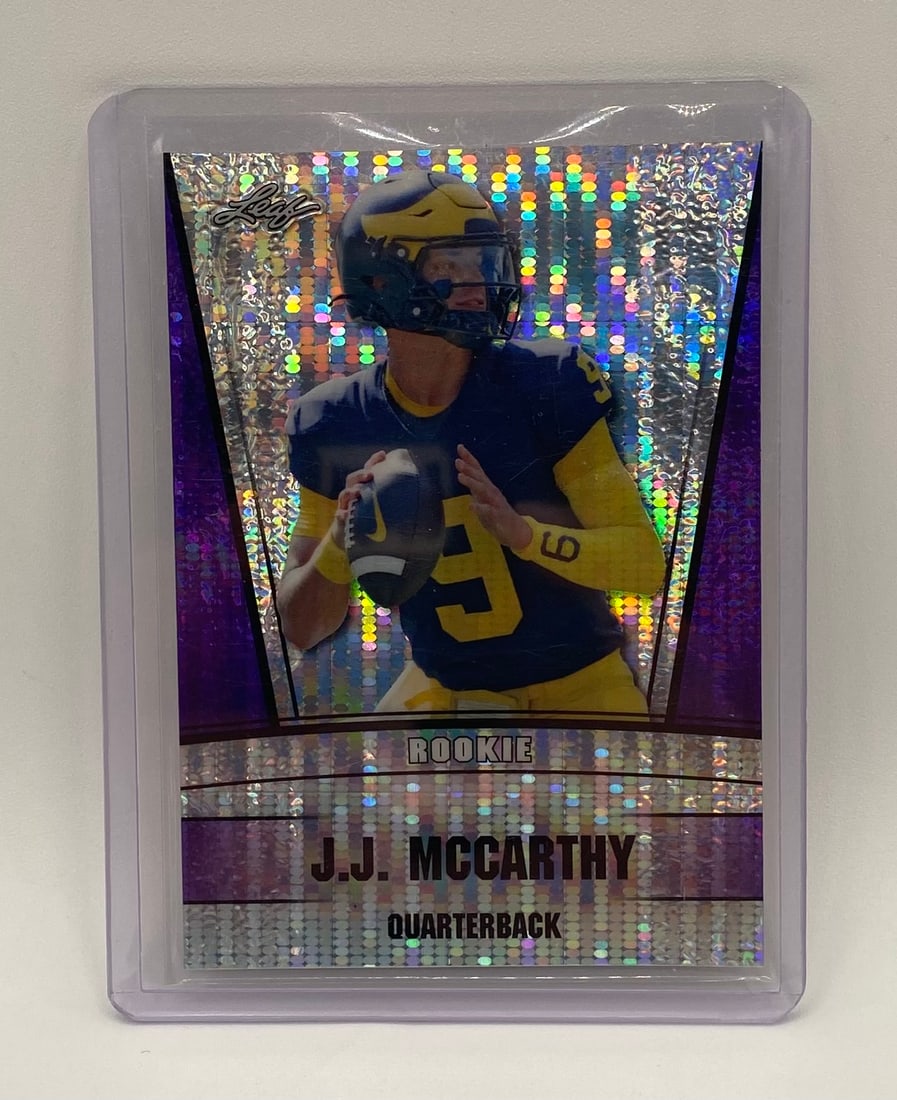 J.J. McCarthy Michigan Quarterback Purple Laser /15 (1 of 2)