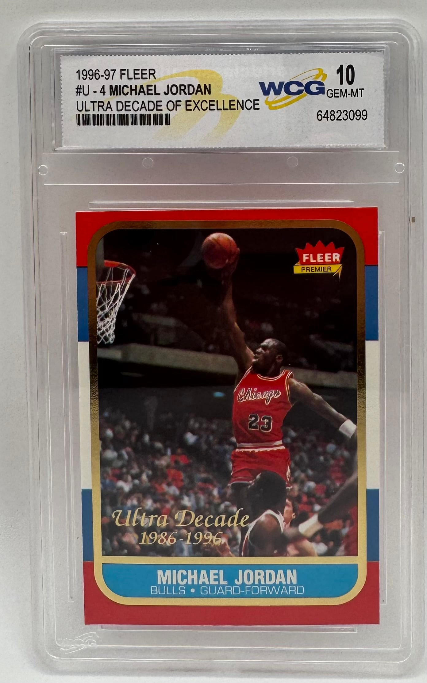 1996 Michael Jordan Ultra Decade Of Excellence Card (1 of 2)