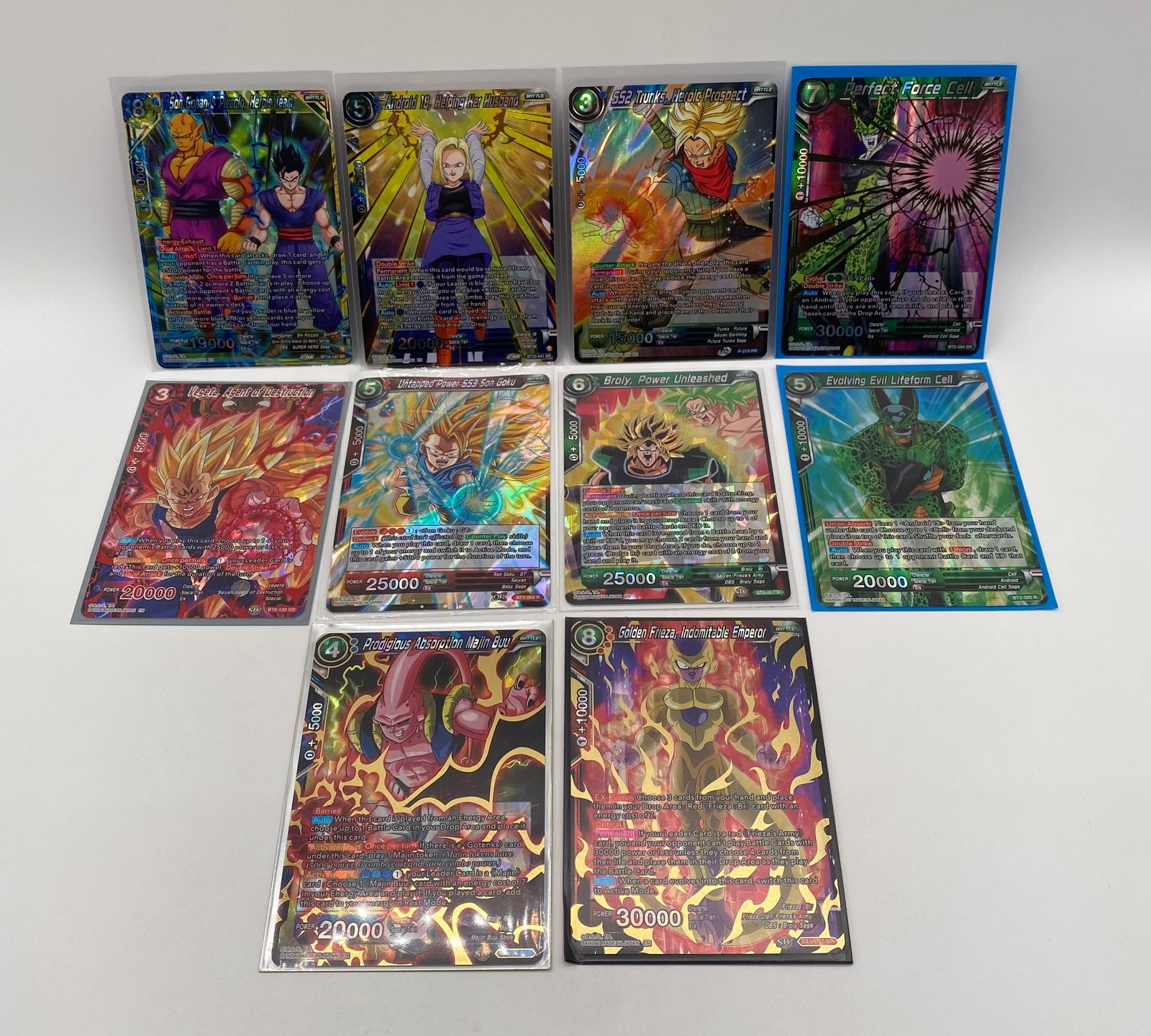 Dragon Ball Super TCG 10-Card Super Rare Lot - Frieza, Gohan, Broly & More: Dragon Ball Super TCG 10-Card Super Rare Lot - Frieza, Gohan, Broly & More