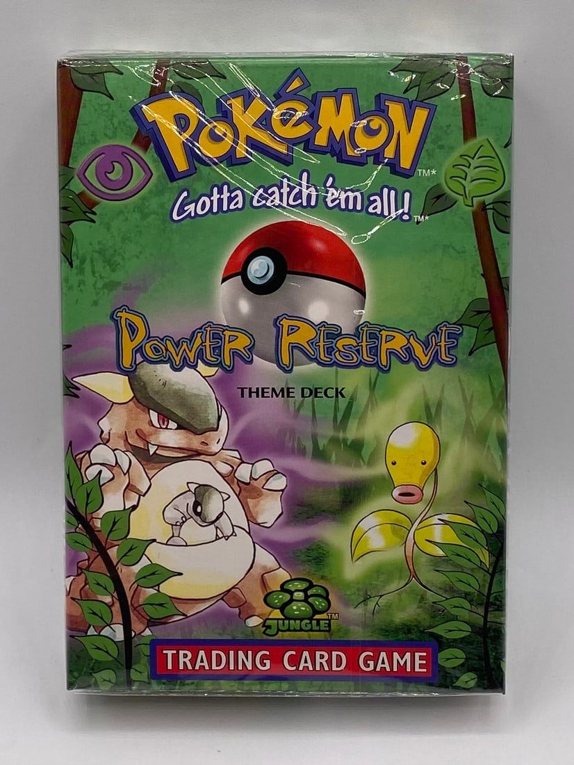 Sealed 1999 Pokemon Power Reserve Theme Deck: Sealed 1999 Pokémon Power Reserve Theme Deck Box