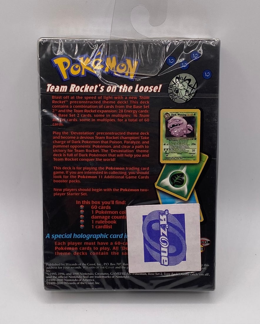 Sealed 2000 Pokemon Team Rocket Devastation Theme Deck - 2