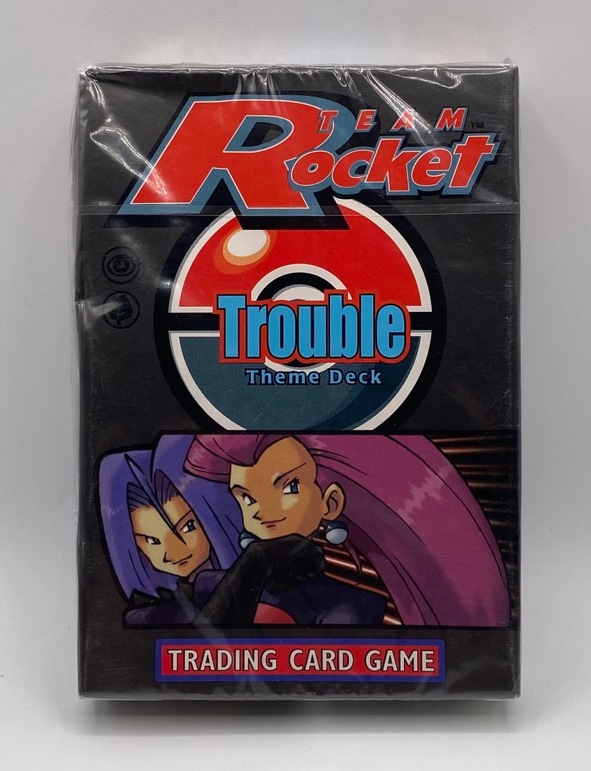 Sealed 2000 Pokemon Team Rocket Trouble Theme Deck: Sealed 2000 Pokémon Team Rocket Trouble Theme Deck Box