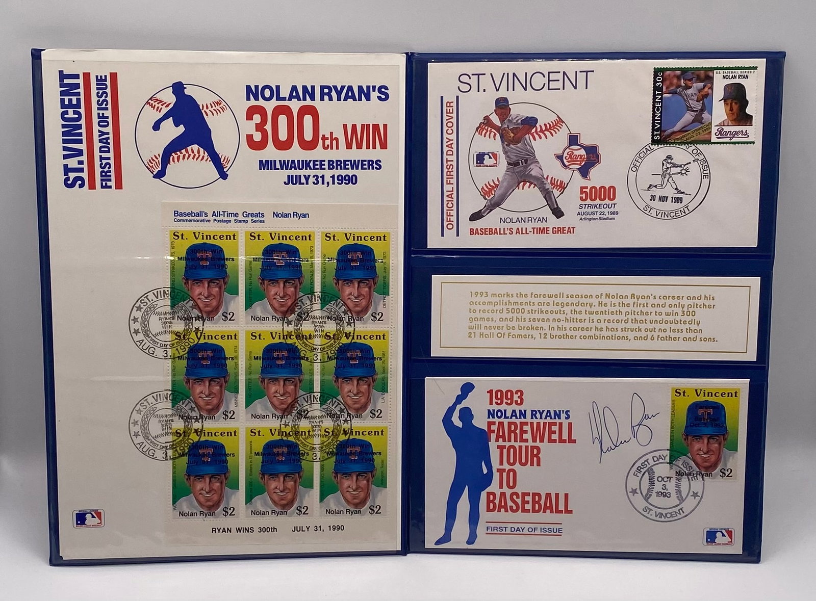 Nolan Ryan Autographed Stamp Collection (1 of 2)