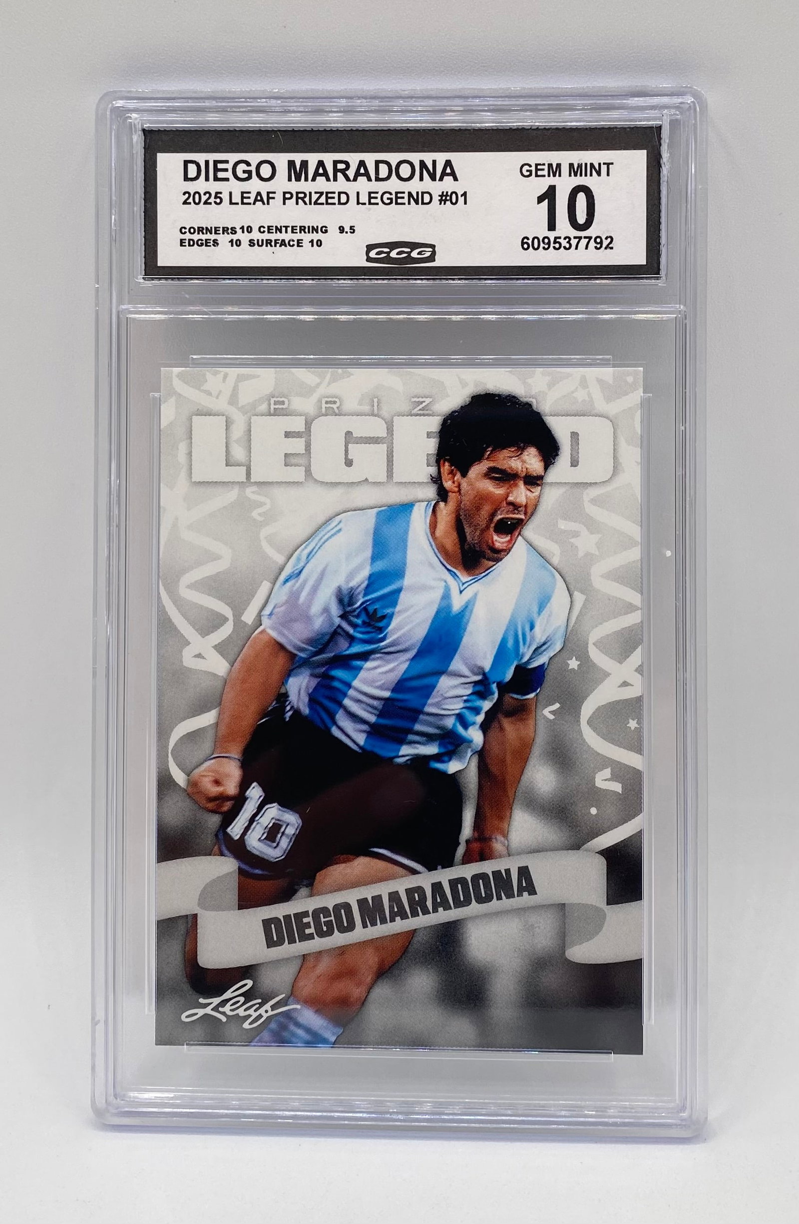 2025 Leaf Prized Legend Diego Maradona Card (1 of 2)