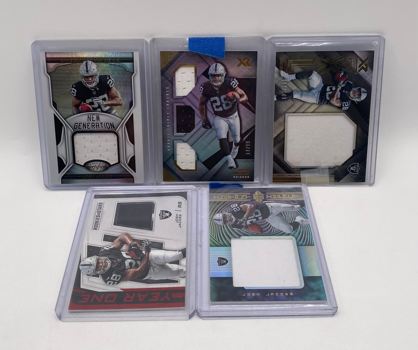 Josh Jacobs Game Used Jersey Relic Rookie Cards (1 of 2)