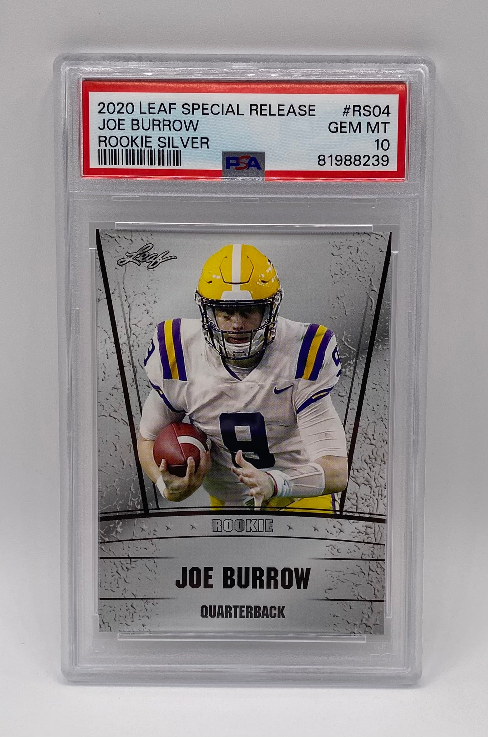 2020 Leaf Special Release Joe Burrow Rookie Silver PSA 10 (1 of 2)