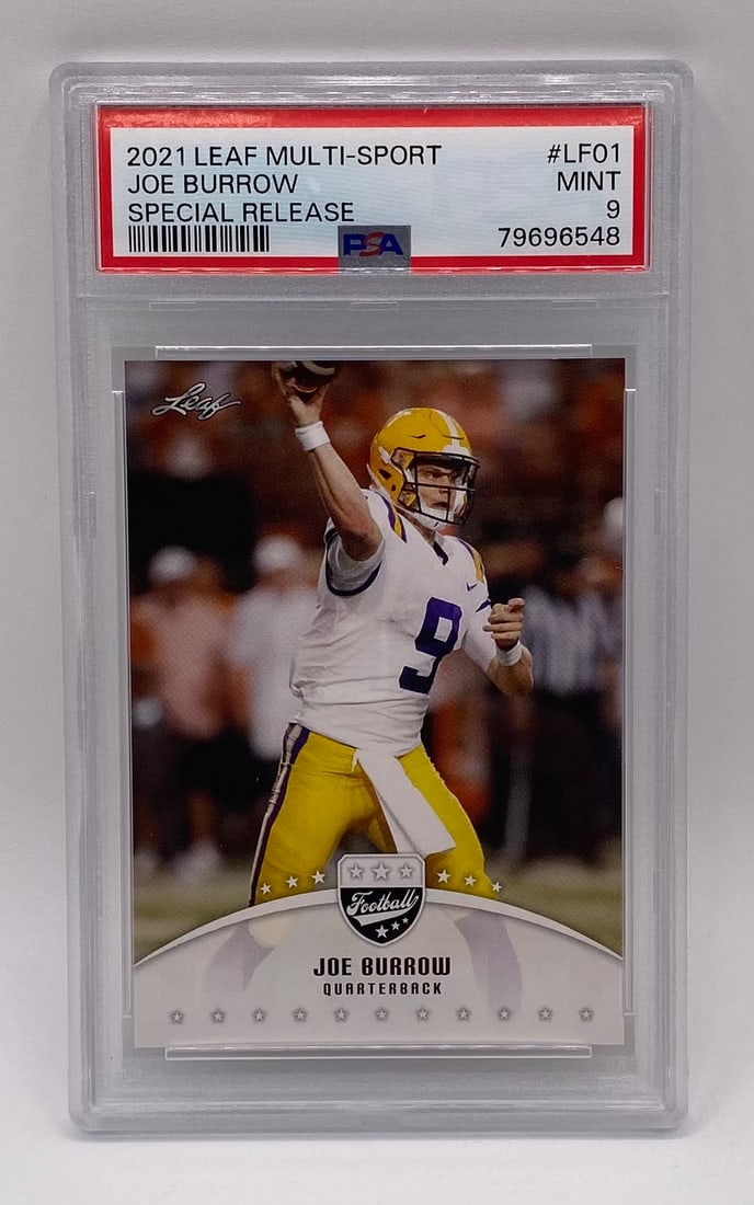 2020 Leaf Special Multi Sport Release Joe Burrow Rookie PSA (1 of 2)