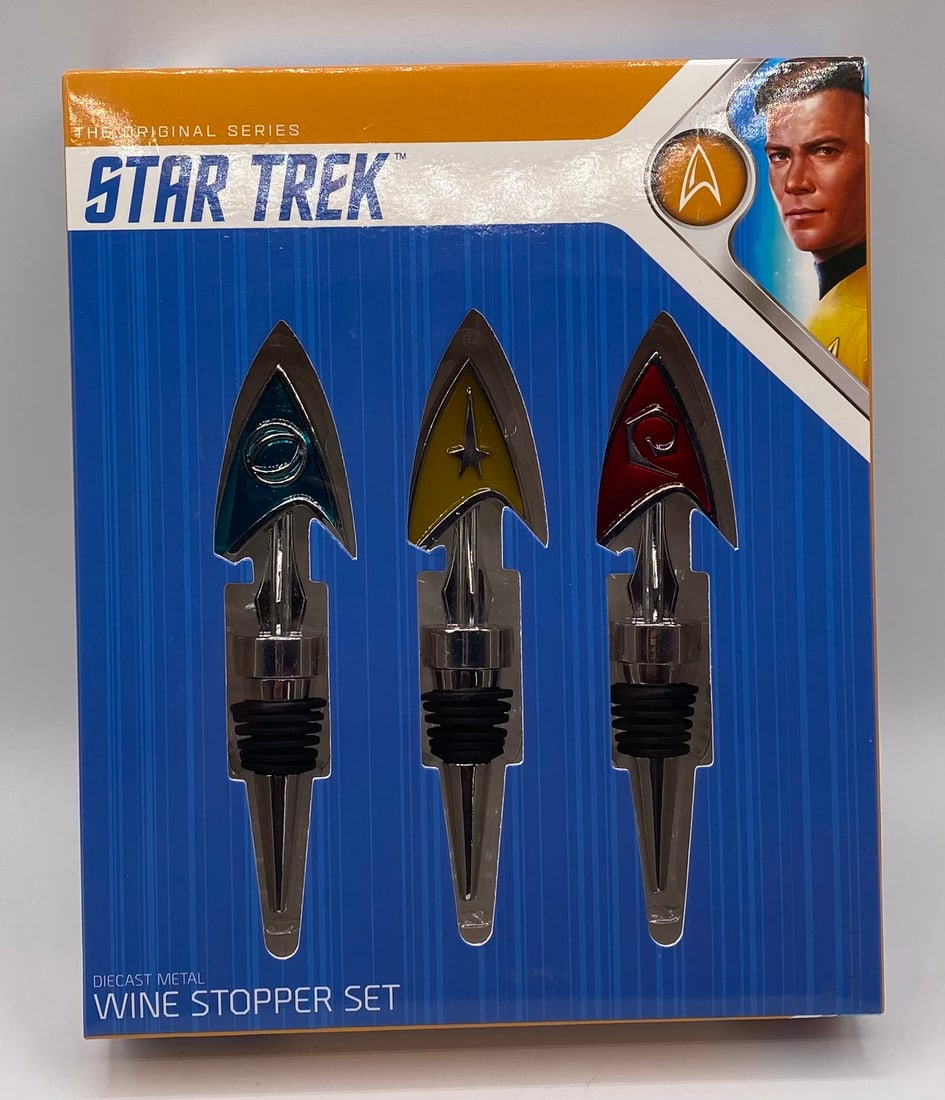 Star Trek: The Original Series Diecast Metal Wine Stopper Set (3 PC) - Factory Entertainment (1 of 2)