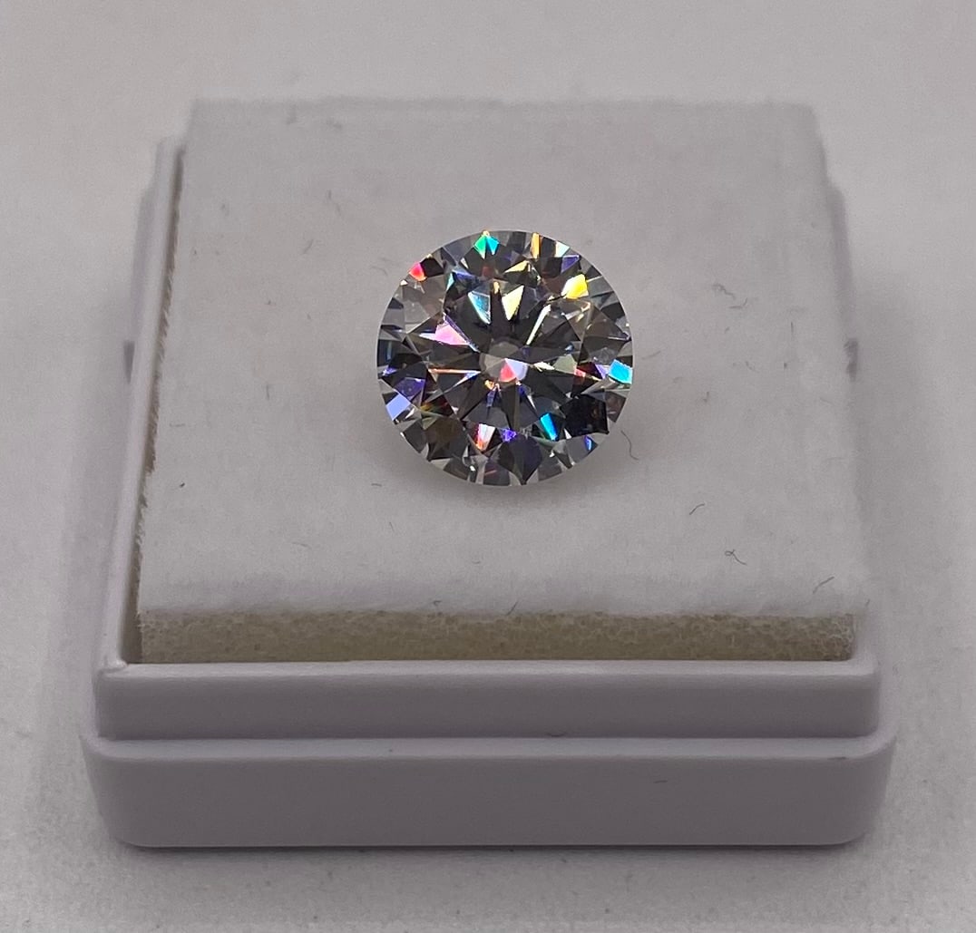 3 Carats VVS Stone: 3 CT VVS1 D Color round Shape Cut Loose Moissanite With Certificate- Diamond Tester Pass