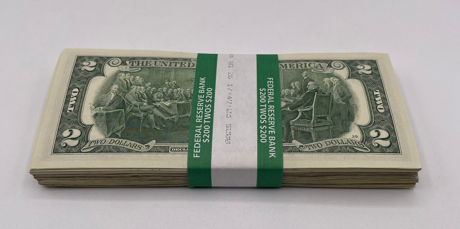 One Hundred Two Dollar Bills Bundle: One Hundred Two Dollar Bills Bundle . face value $200 . Serial numbers are not consecutives