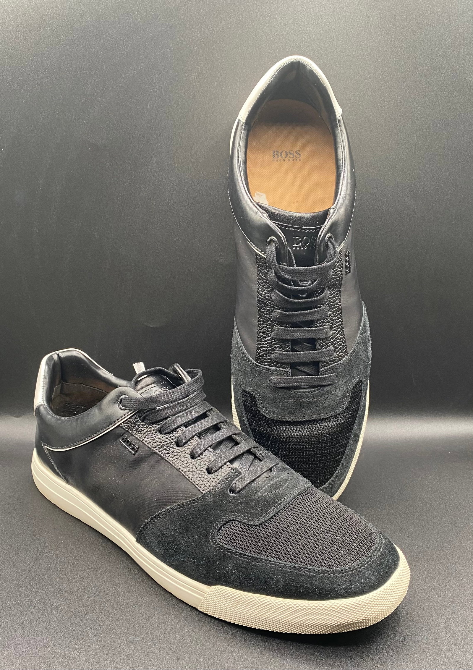 BOSS Hugo Boss Cosmopool Tenn Leather & Suede Low-Top Sneakers (1 of 3)