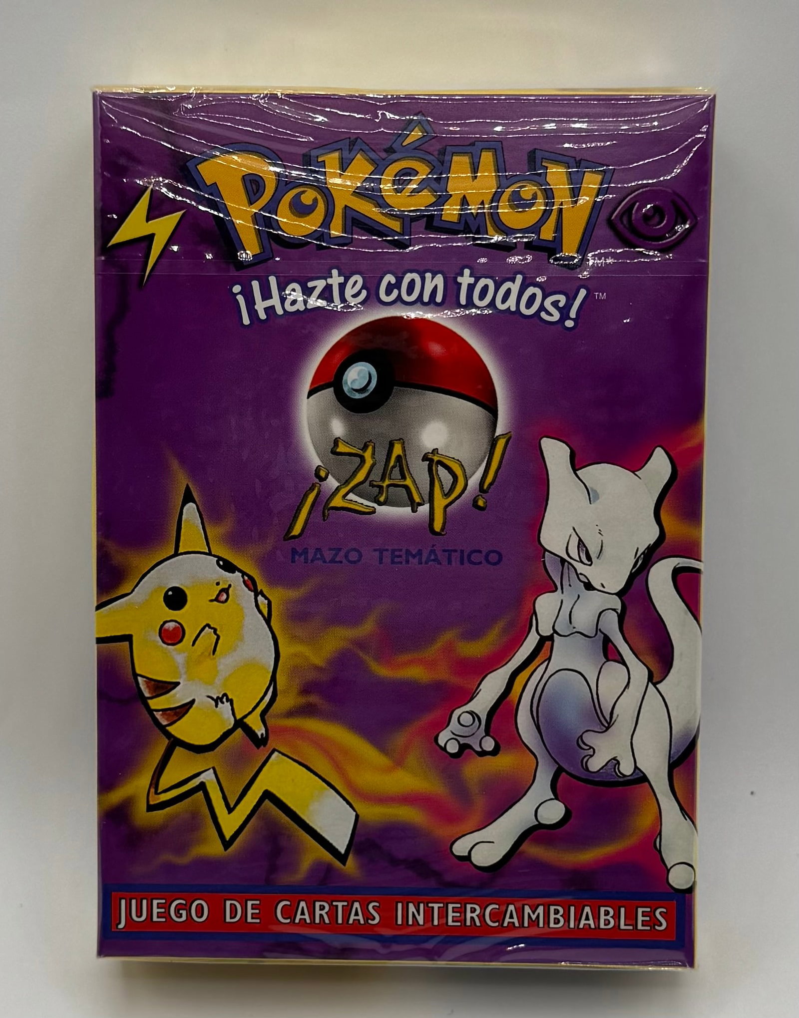 Sealed 1999 Pokemon Zap Spanish Pokemon Theme Deck: Rare Sealed 1999 Pokemon Zap Spanish Pokemon Theme Deck