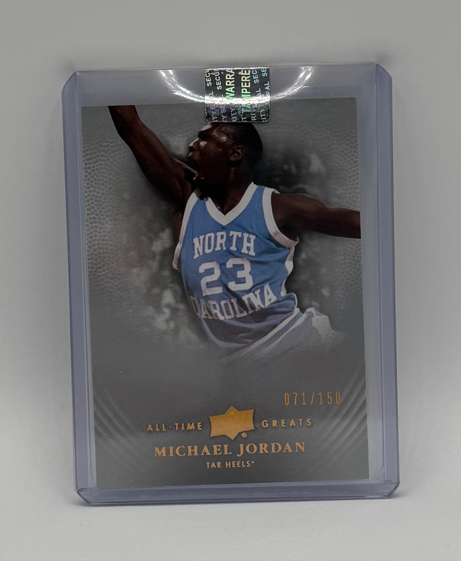 Michael Jordan All Time Greats /150: 2013 Upper Deck All-Time Greats Michael Jordan North Carolina Tar Heels Card #071/150