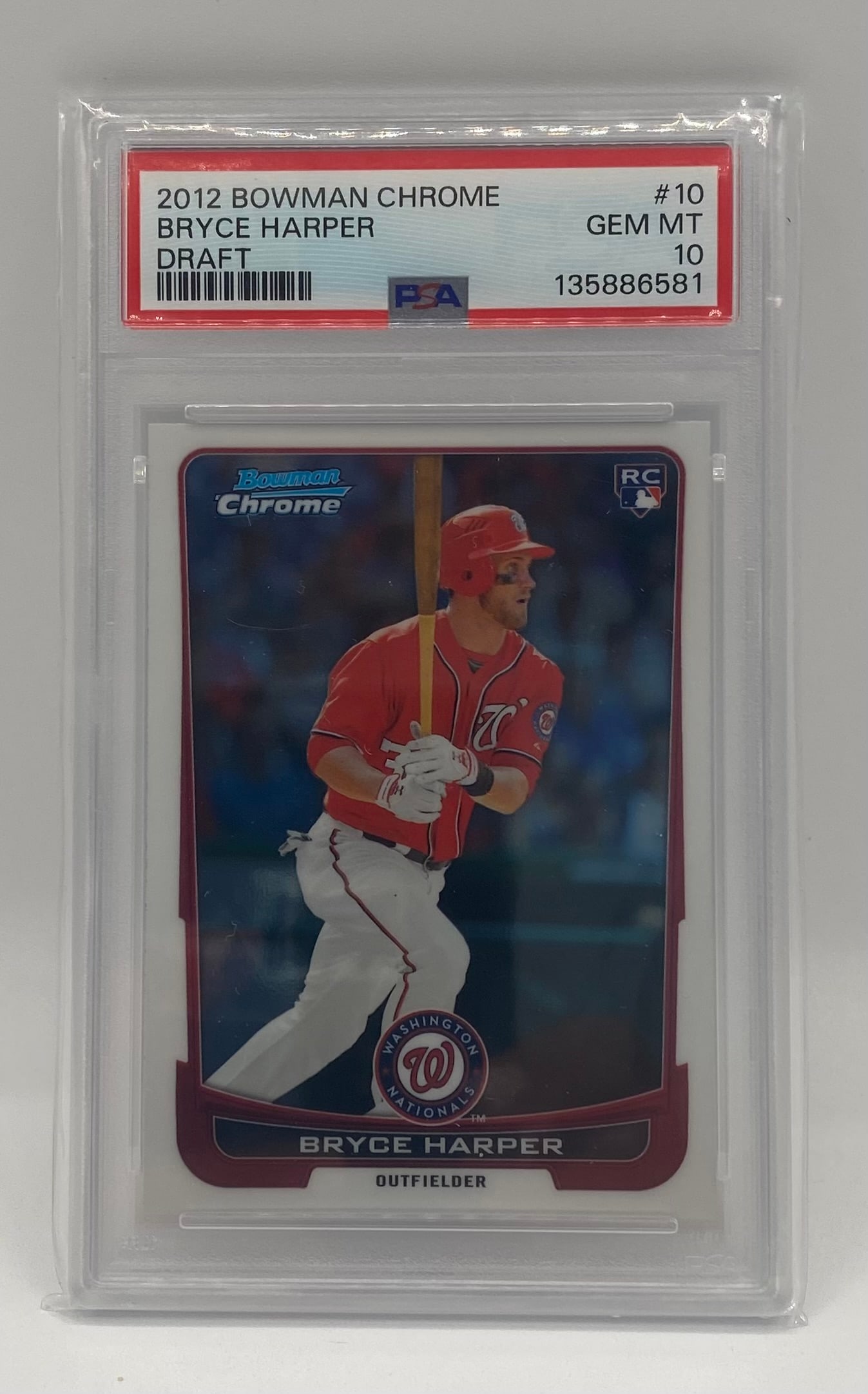 2012 Bowman Chrome Bryce Harper Draft Rookie PSA 10 (1 of 2)