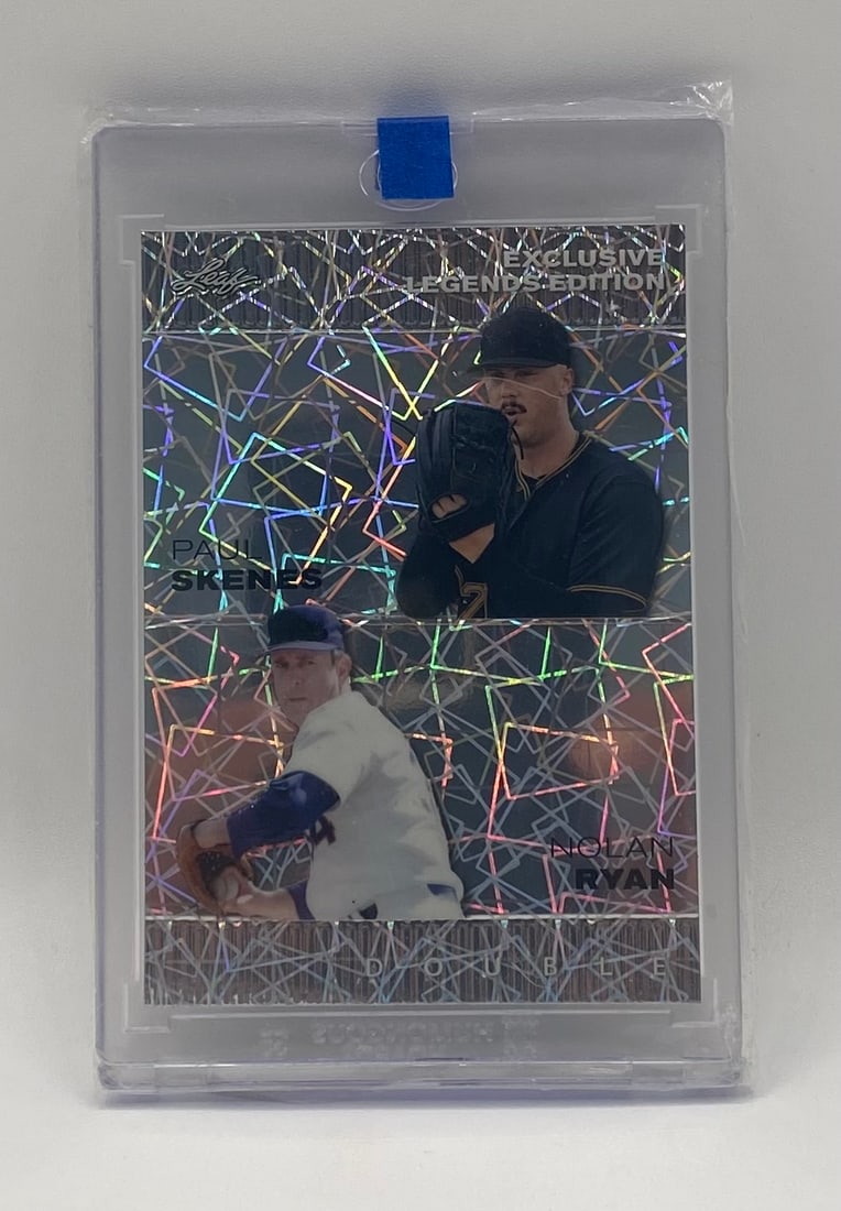 Paul Skenes & Nolan Ryan Dual Holo Insert /25: 2024 Leaf Exclusive Legends Edition Paul Skenes / Nolan Ryan Dual Holo Insert /25