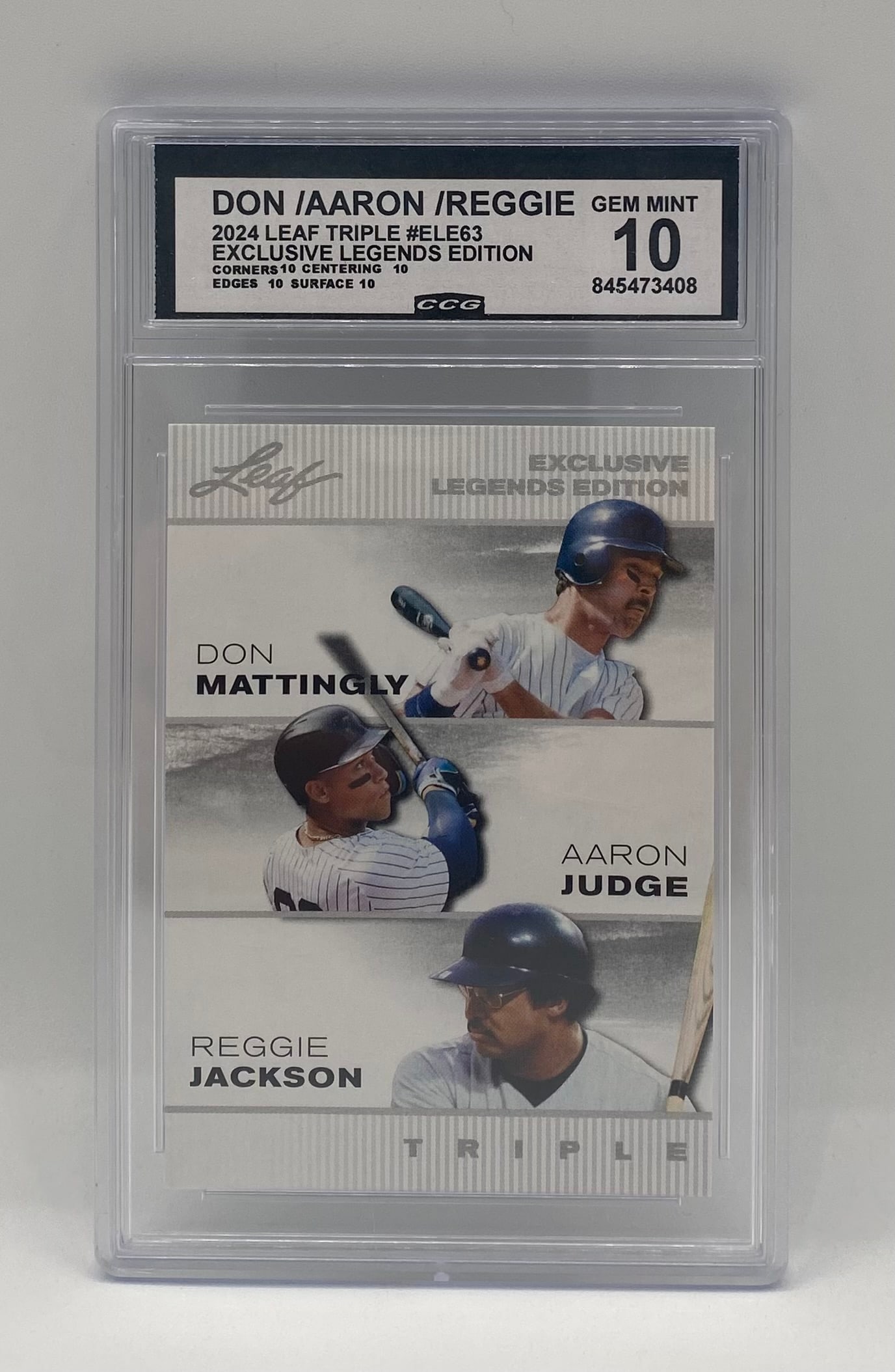 Ken Griffey Jr., Aaron Judge, and Albert Pujols Card: 2024 Leaf Ken Griffey Jr., Aaron Judge, and Albert Pujols Card