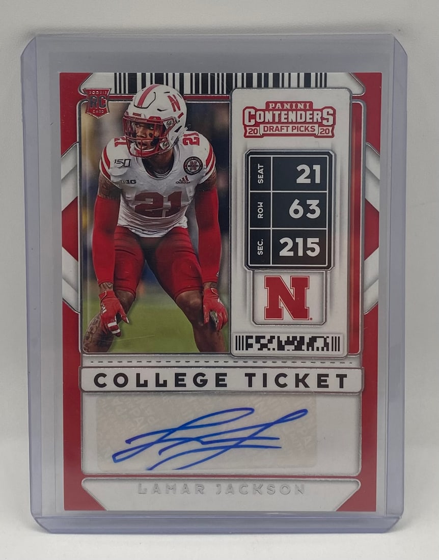 Lamar Jackson Signed College Rookie (1 of 2)