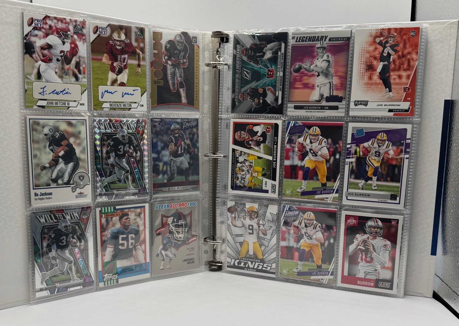 Joe Burrow, Jalen Hurts, Jordan Love Rookies & Hall of Famers Trading Cards Binder (1 of 4)