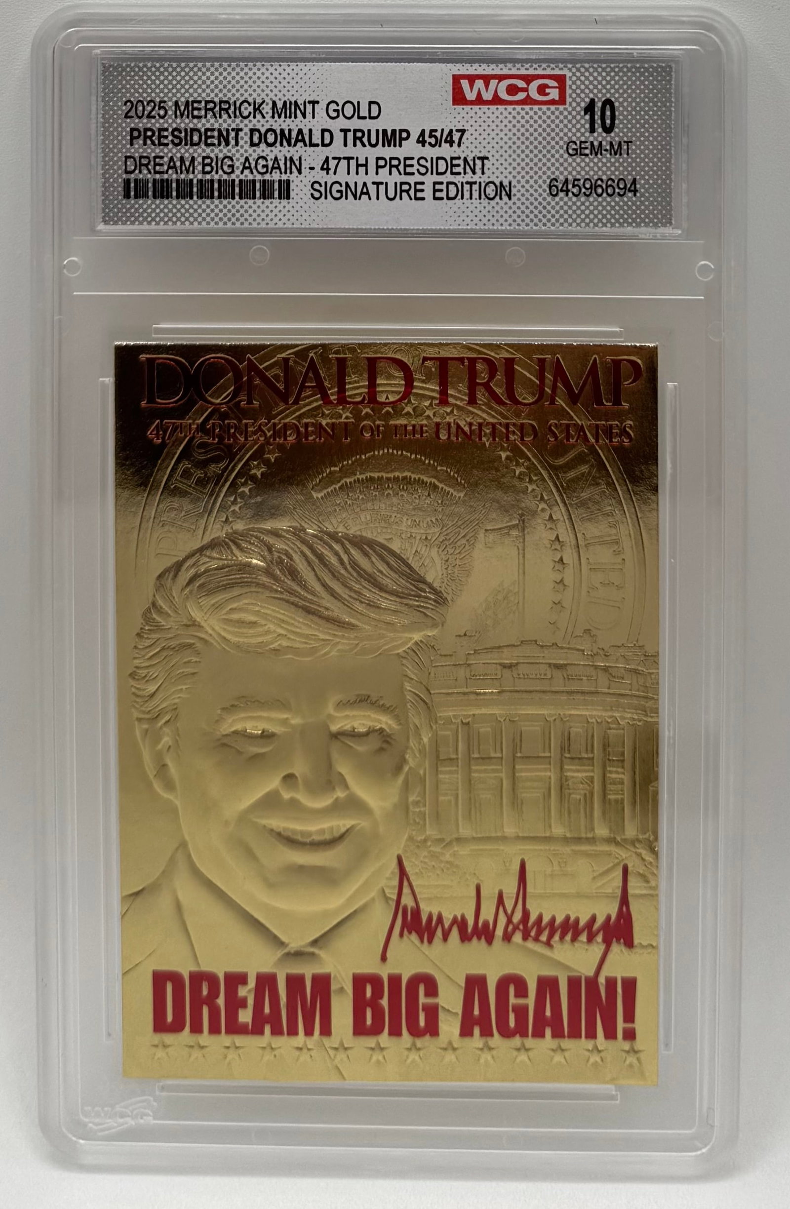 2025 Merrick Mint Gold President Donald Trump Dream Big Again Signature Edition (1 of 2)