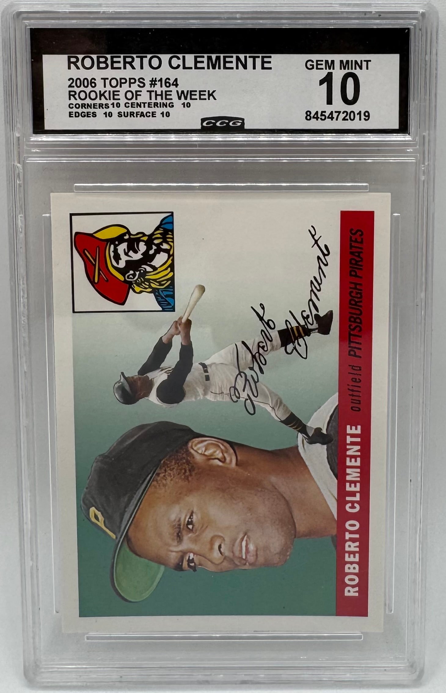 Roberto Clemente Rookie of the Week Tribute: 2006 Topps #164 Roberto Clemente Rookie of the Week Tribute - CCG 10 Gem Mint