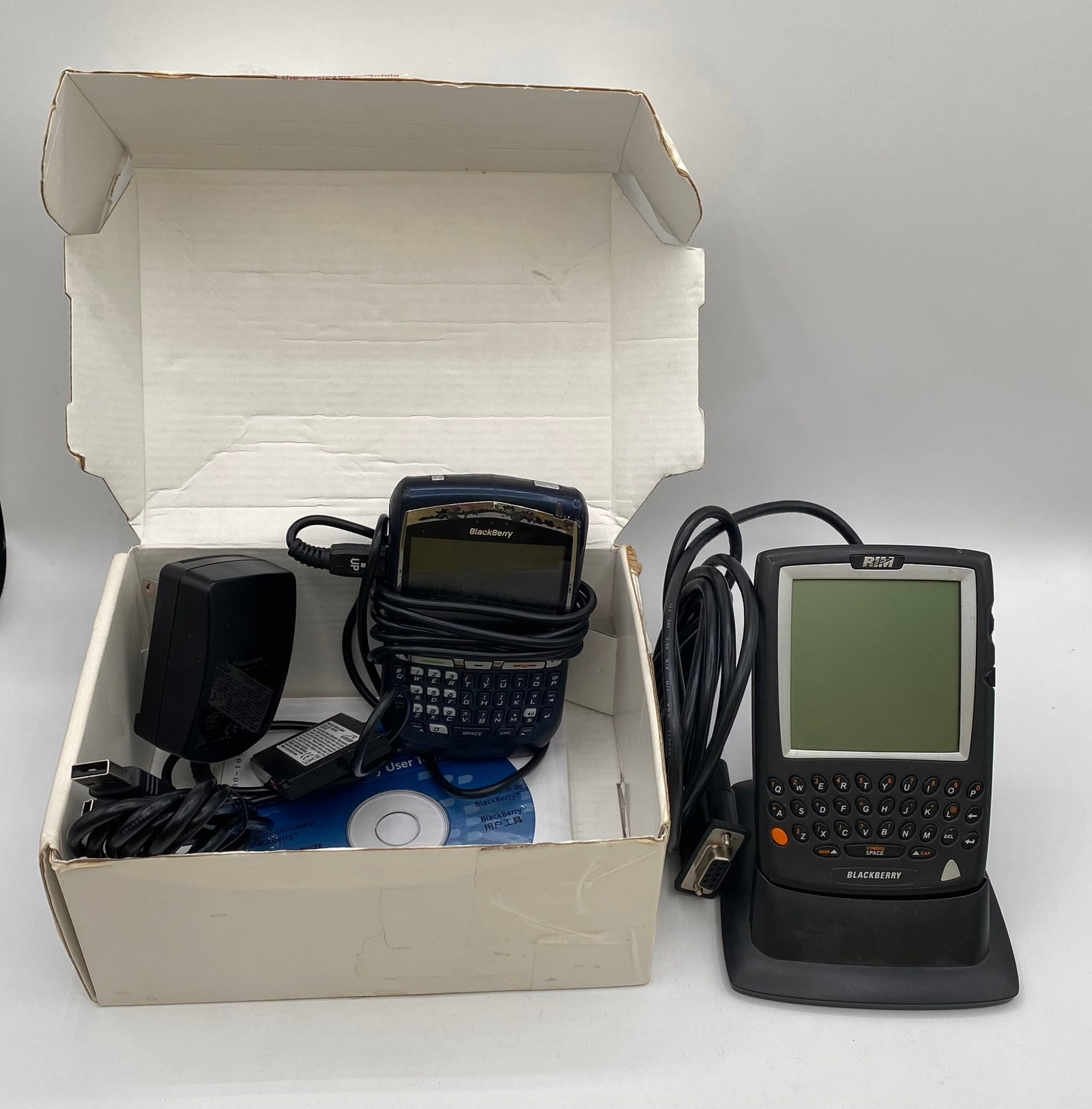 Vintage BlackBerry Collection - Early RIM 957 Handheld with Docking Cradle, 7290, Box & Accessories (1 of 1)