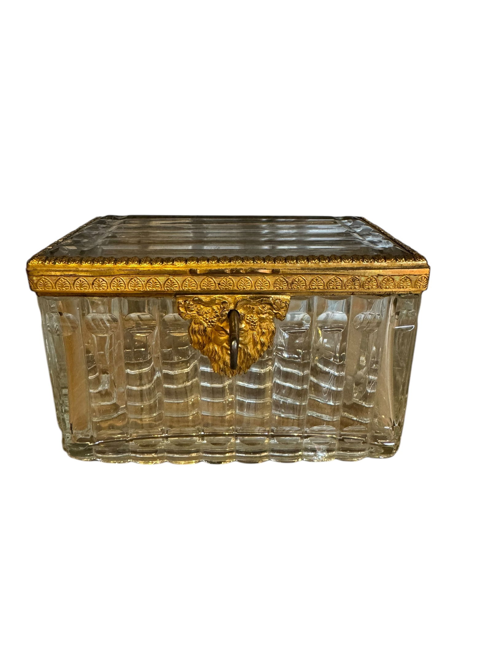 Antique French Cut Crystal Bacchus Box (1 of 6)