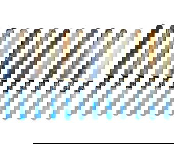 Set of 12 Antique Mother of Pearl Knives (1 of 10)