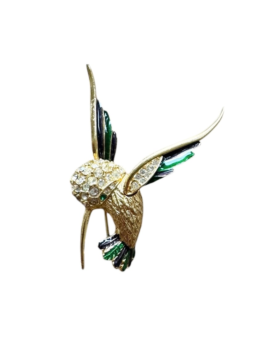 Vintage Hummingbird Brooch: A vintage hummingbird brooch. CONDITION: Excellent. No Reserve.