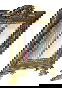 Antique Italian Parcel Gilt Table Mirror: Antique Italian parcel gilt table mirror. DIMENSIONS: 12.75"W x 1"D x 15.5"H CONDITION: Excellent. No Reserve.